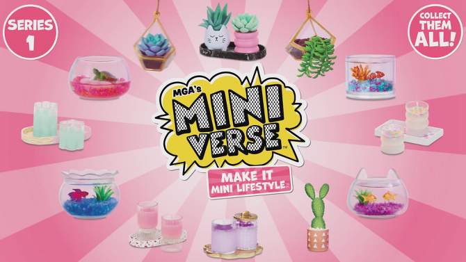 MGA&#39;s Miniverse Make It Mini Lifestyle Series 1 Succulents Mini Collectibles 3pk, 2 of 5, play video