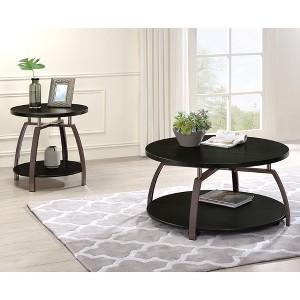 Starrett 2-Piece Round Coffee Table Set ¨C Bold and Contemporary for Living Room - 1 of 4