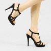 Allegra K Women's T Strap Open Toe Platform Stiletto Heel Sandals - 2 of 4