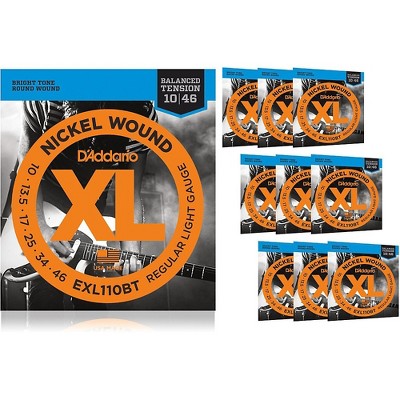 D'Addario EXL110BT Balanced Tension Lite Electric Guitar Strings 10 Pack