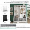 Space-Saving Hall Tree, 60-Inch Coat Rack with Metal Hooks & 24 Shoe Storage Cubbies, Entryway Bench for Home Organization - 2 of 4