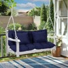 Aoodor 59" Tufted Porch Swing Cushions, Outdoor Swing Replacement Cushion 2-3 Seater with Backrest and 2 Pillows, Water and Fade Resistant - 2 of 4