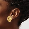 Black Bow Jewelry 13mm Polished and Textured Love Knot Earrings in 14k Yellow Gold - 3 of 4