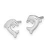 Black Bow Jewelry 8mm Polished Dolphin Post Earrings in Sterling Silver - 2 of 4