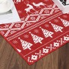 Christmas Rugs for Living Room Xmas Tree Deer Area Rug Stain Resistant Non-Slip Rug - 4 of 4