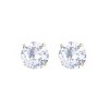 14K Gold Over Sterling Silver and Sterling Silver Genuine Crystal Round Stud Earring - 2 of 4