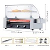 Commercial 30 Hot Dog 11 Roller Grill Cooker Machines 1650W With Cover & Shelf - 2 of 4