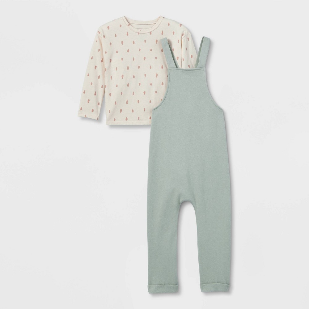 Grayson Collective Toddler Boys' Long Sleeve T-Shirt & Bottom Set - Sage Green 2T