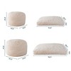 MAXYOYO Giant Bean Bag Chair Bed for Adults, Convertible Beanbag Folds from Lazy Chair to Floor Mattress Bed with Machine Washable, Beige - 2 of 4
