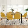 Set Of 6 Nano Upholstered Fabric Side Chair Black Leg -Maison Boucle - 2 of 4