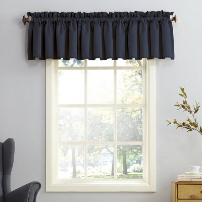 54x18 Seymour Energy Efficient Rod Pocket Curtain Valance Navy - Sun Zero  : Target