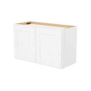 HOMLUX Easy-DIY Shaker White Ready to Assemble Wall Kitchen Cabinet 2 Doors - 1 of 4