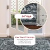 Acekool Washable Area Rug, Boho Vintage Floral Print, Non Slip Low Pile Thin Indoor Carpet for Living Room Bedroom Dining - 4 of 4
