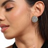 SOHI Women's Embellished Cluster Circular Stud Earrings - 4 of 4