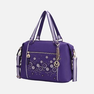 MKF Collection Francis Tote Women's handbag 3-D flowers with Keychain by Mia K - 1 of 4