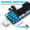 V800 68 Keys Gaming Keyboard USB Wired Portable RGB Backlight Keyboard for Windows Laptops Computer (Black) - 4 of 4