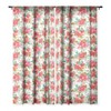 Ninola Design Poinsettia Holiday Flowers 50" x 96" Single Panel Sheer Window Curtain - Society6 - 3 of 4
