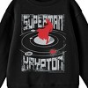 Superman Krypton Doomed World Graphic Crew Neck Long Sleeve Youth Black Tee - image 2 of 2