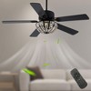 Bella Depot 52" Black Modern Crystal Ceiling Fan with Light - 2 of 4