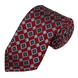 Men's Geometric 3.25 Inch Wide And 58 Inch Long Woven Neckties - 1 of 4