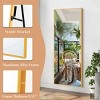 FURNIinspire Full Length Mirrors Floor Standing Body Mirror, Large Rectangle Mirror Long Dressing Mirror for Bedroom, Gold, 18"*58" - 2 of 4