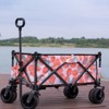 DSVIMOY Collapsible Wagon, Folding Wagon Cart with Big Wheels for Camping, Sports, Garden, Baseball, Pink, 37.8"*21.26"*34.45" - 4 of 4