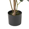 Okak 47IN Indoor Artificial Laurel Tree with Glossy Leaves and Slim Trunk, Pre-Potted Faux Trees with Pot, Plants Decor for Home, Office, Green - 4 of 4