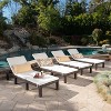 GDFStudio Laraine Outdoor Wicker Armless Adjustable Chaise Lounges with Cushion (Set of 4) - 2 of 4