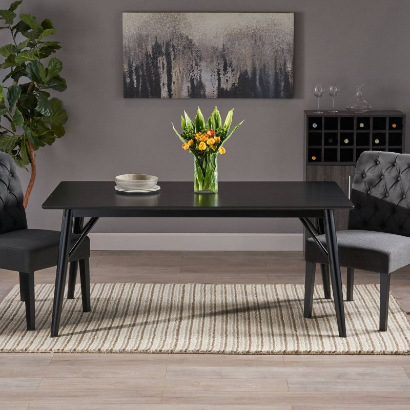 Grissom Rectangular Dining Table Black - Christopher Knight Home, 3 of 7