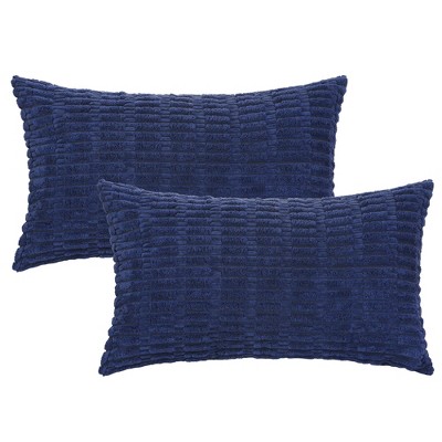 Unique Bargains Corduroy Decorative Modern Solid Throw Pillow Covers 2 Pcs