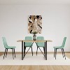 Gulches 5-Piece Mid-Century Dining Set - 55" MDF Table + 4 Linen Chairs, Metal Base, for 4-6 People - 4 of 4