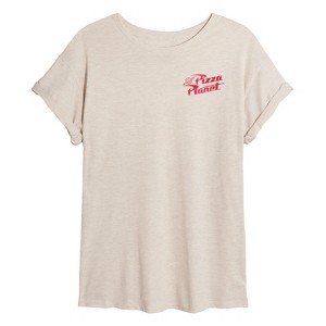 Women's - Toy Story 4 - Pizza Planet Food Order Oversized Graphic T-Shirt - 1 of 4