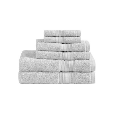 6pc Denali Solid Bath Towel Set Light Gray - Eddie Bauer