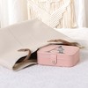 Unique Bargains Letter Travel Women Girls Birthday Gifts Portable PU Leather Jewelry Storage Display Holder - 4 of 4