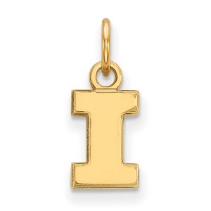 Black Bow Jewelry 14k Yellow Gold Illinois Fighting Illini NCAA Extra Small Pendant - 1 of 3