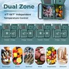 Costway Dual Zone 12V Car Refrigerator 64QT Portable Compressor Fridge Freezer (-4℉~68℉)  for RVs Black/Green - 4 of 4