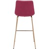Zuo Tony Barstool Red & Gold - 4 of 4