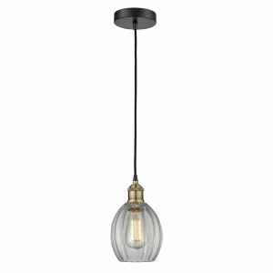 Eaton - 1 Light Cord Hung Mini Pendant In Industrial Style-10.75 Inches Tall and 5.5 Inches Wide - 1 of 1