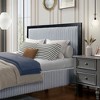 NicBex Queen Size Upholstered Bed Frame with Fluffy and Soft Headboard,Platform Bed Frame with Wood Slats Support,Noise-Free,Easy Assembly,Gray+Black - 2 of 4