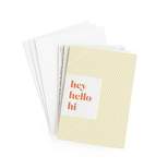3ct Everyday Card Pack Letterpress Orange/White/Cream