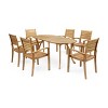 Christopher Knight Home Holloway Outdoor Slatted Acacia Wood 7 Piece Dining Set - 2 of 4