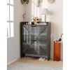 Shoe Storage Cabinet with 2 Flip Drawers, Freestanding Shoe Organizer, Shoe Cabinet , Farmhouse Slim Narrow Shoe Rack Cabinet, for Entryway - 2 of 4