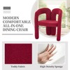 PAGED Modern Accent Chairs Set of 2, Wood Frame Velvet Fabric Arm Chair with Back, Barrel Dining Chair for Living Room, Dining Room - 3 of 4