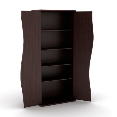 Venus Media Storage Cabinet Espresso - Atlantic: Holds 180 Blu-rays/Games, Magnetic Latch