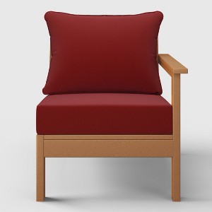 WestinTrends  Avalon Outdoor Patio HDPE Right Arm Facing Sectional Corner Club Chair with Patio Cushions - 1 of 4