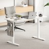GlasFlength Desk, Standing Desk with Splicing Board, Adjustable Height for Study Room, Game Room, Office, White, 120"*60"*71" - 4 of 4