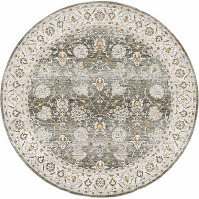 Hauteloom Amaru Green Textured Rug with Fringes