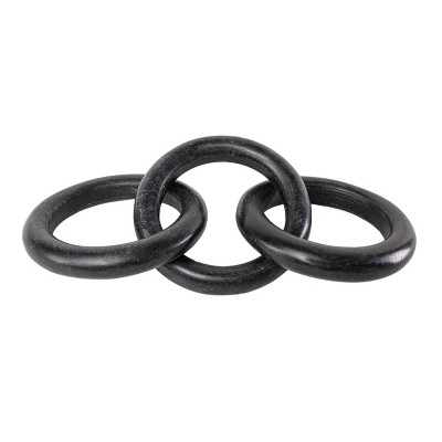 4" Decorative Marble Three Link Chain Tabletop Accent Piece