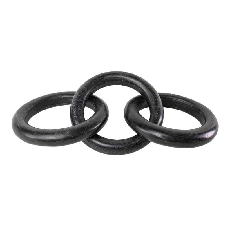 Three Link Decorative Chain Black Marble - Foreside Home & Garden, 1 of 7