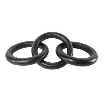 Three Link Decorative Chain Black Marble - Foreside Home & Garden